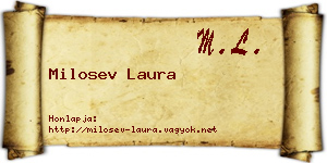 Milosev Laura névjegykártya